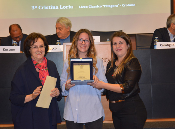 III classificata ex aequo Cristina Loria Liceo Classico “Pitagora” – Crotone