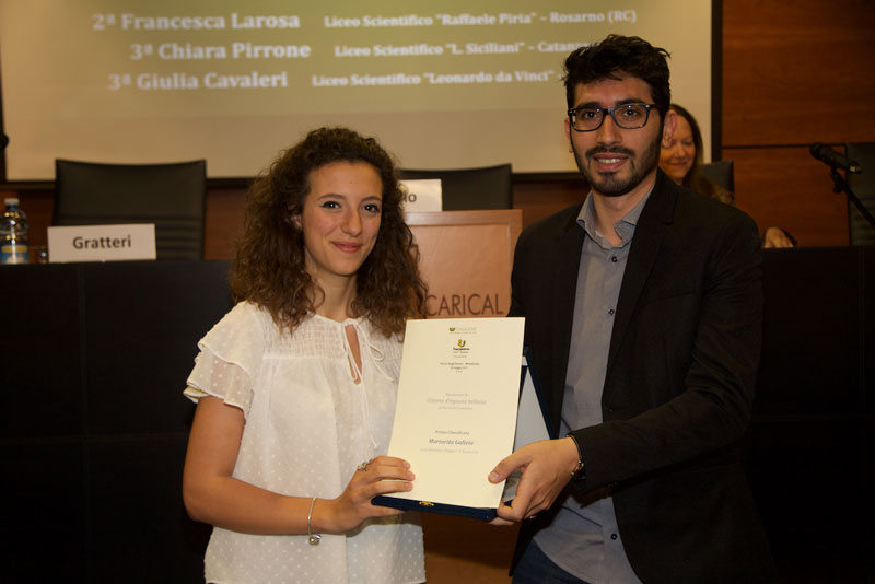 I classificata Mariarita Galizia Liceo Scientifico “Pitagora”-  Rende (CS)